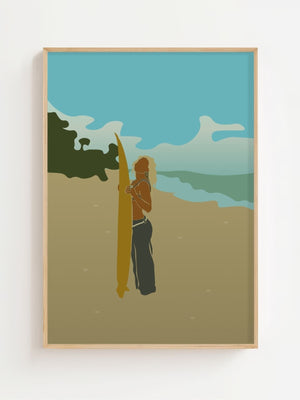 Golden Shoreline Plakat - 21 x 29.7 cm (A4) - Nellastore