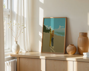 Golden Shoreline Plakat - 21 x 29.7 cm (A4) - Nellastore