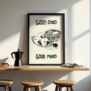 Good Food Good Mood Plakat - 21 x 29.7 cm - Nellastore