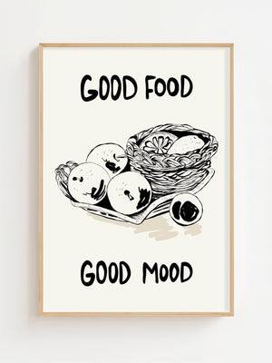 Good Food Good Mood Plakat - 21 x 29.7 cm - Nellastore
