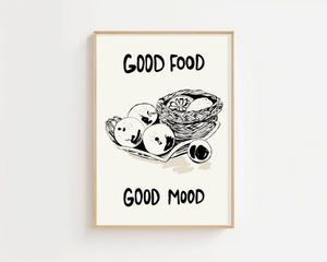 Good Food Good Mood Plakat - 21 x 29.7 cm - Nellastore