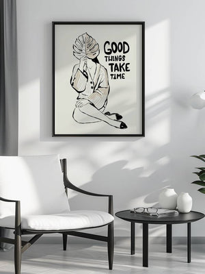 Good Things Take Time Plakat - 21 x 29.7 cm - Nellastore