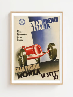 Gran Premio Monza Plakat - 21 x 29.7 cm (A4) - Nellastore