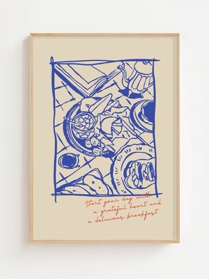 Grateful Breakfast Plakat - 21 x 29.7 cm - Nellastore
