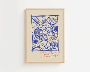 Grateful Breakfast Plakat - 21 x 29.7 cm - Nellastore