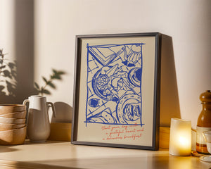 Grateful Breakfast Plakat - 21 x 29.7 cm - Nellastore
