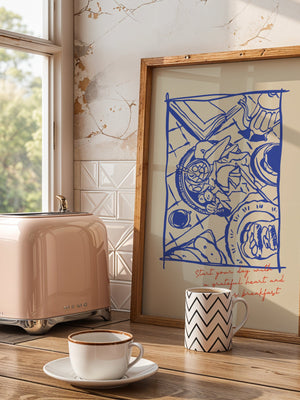 Grateful Breakfast Plakat - 21 x 29.7 cm - Nellastore