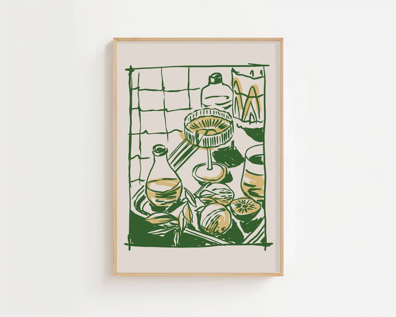 Green Bar Still Life Plakat - 21 x 29.7 cm - Nellastore