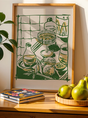 Green Bar Still Life Plakat - 21 x 29.7 cm - Nellastore