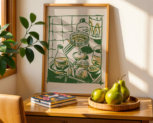 Green Bar Still Life Plakat - 21 x 29.7 cm - Nellastore