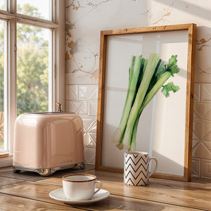 Green Celery Stems Plakat - 21 x 29.7 cm (A4) - Nellastore