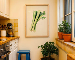 Green Celery Stems Plakat - 21 x 29.7 cm (A4) - Nellastore