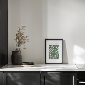 Green Leaf Frame Plakat - 21 x 29.7 cm - Nellastore