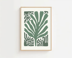 Green Leaf Frame Plakat - 21 x 29.7 cm - Nellastore