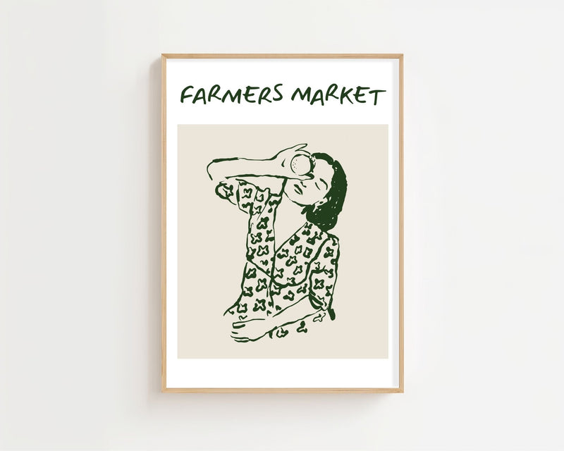 Green Market Portrait Plakat - 21 x 29.7 cm - Nellastore
