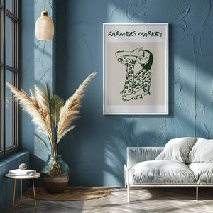 Green Market Portrait Plakat - 21 x 29.7 cm - Nellastore