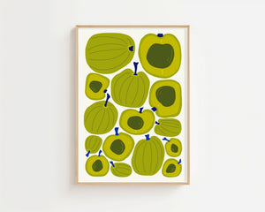 Green Plum Market Plakat - 21 x 29.7 cm - Nellastore
