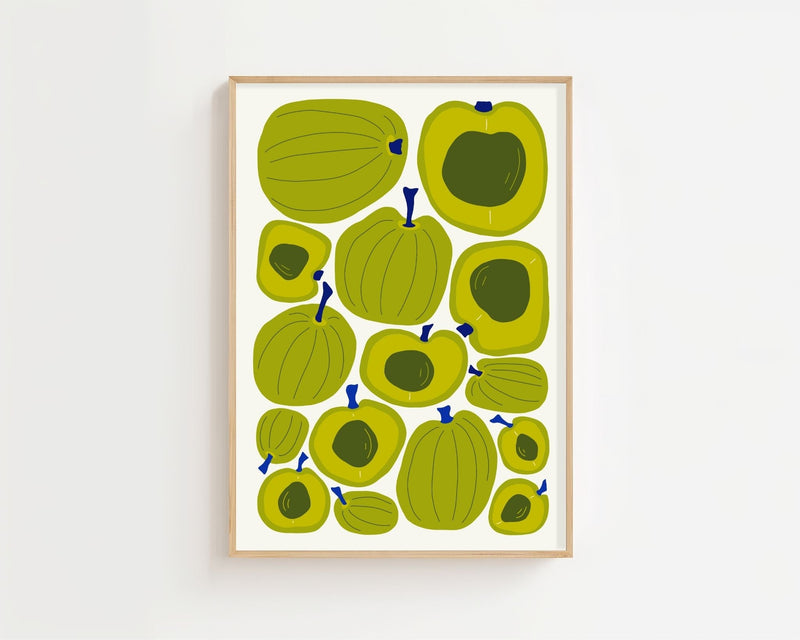 Green Plum Market Plakat - 21 x 29.7 cm - Nellastore