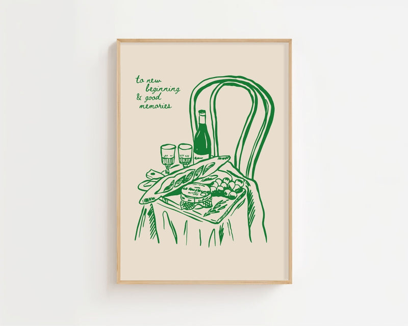 Green Table Moments Plakat - 21 x 29.7 cm - Nellastore