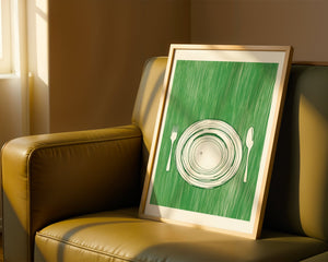 Green Table Setting Plakat - 21 x 29.7 cm (A4) - Nellastore