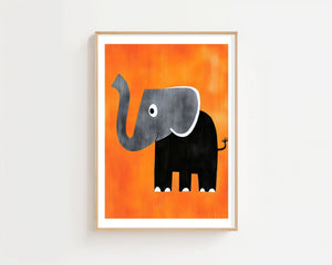 Grey Elephant Plakat - 21 x 29.7 cm (A4) - Nellastore