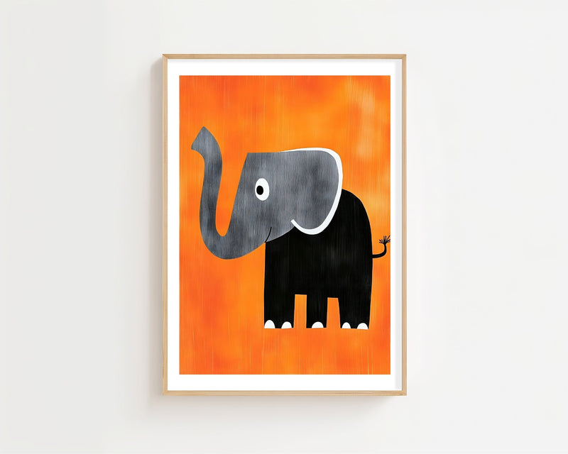 Grey Elephant Plakat - 21 x 29.7 cm (A4) - Nellastore