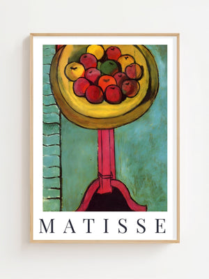 Henri Matisse - Bowl of Apples on a Table Plakat - 21 x 29.7 cm (A4) - Nellastore