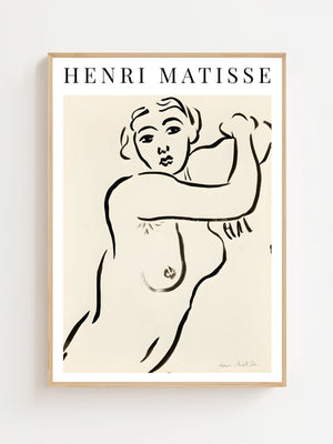 Henri Matisse - Femme Debout Avec Les Bras Croisés Plakat - 21 x 29.7 cm (A4) - Nellastore