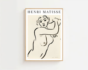 Henri Matisse - Femme Debout Avec Les Bras Croisés Plakat - 21 x 29.7 cm (A4) - Nellastore