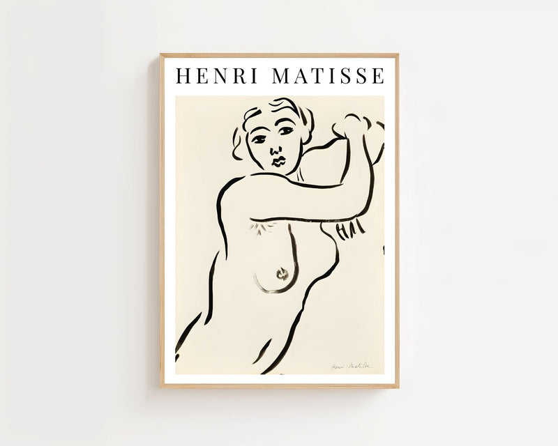 Henri Matisse - Femme Debout Avec Les Bras Croisés Plakat - 21 x 29.7 cm (A4) - Nellastore