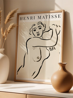 Henri Matisse - Femme Debout Avec Les Bras Croisés Plakat - 21 x 29.7 cm (A4) - Nellastore
