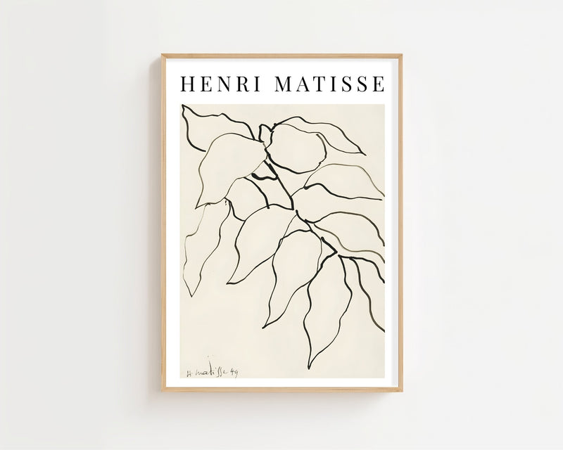Henri Matisse - Feuillage Plakat - 21 x 29.7 cm (A4) - Nellastore