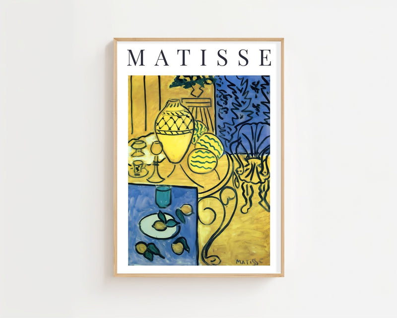 Henri Matisse - Interior in Yellow Plakat - 21 x 29.7 cm (A4) - Nellastore