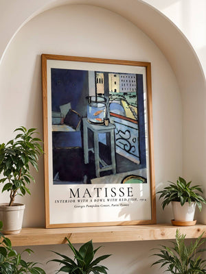 Henri Matisse - Interior With A Bowl With Red Fish Plakat - 21 x 29.7 cm (A4) - Nellastore