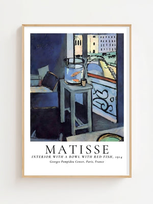 Henri Matisse - Interior With A Bowl With Red Fish Plakat - 21 x 29.7 cm (A4) - Nellastore
