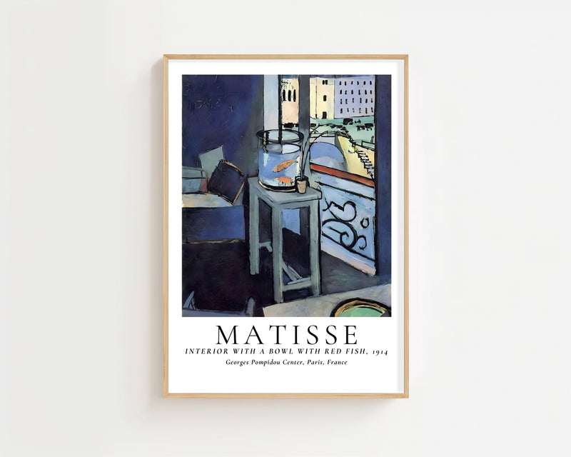 Henri Matisse - Interior With A Bowl With Red Fish Plakat - 21 x 29.7 cm (A4) - Nellastore