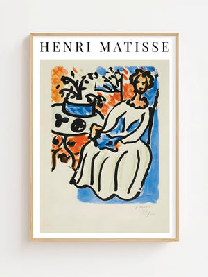 Henri Matisse - Marie - José en Robe Jaune Plakat - 21 x 29.7 cm (A4) - Nellastore