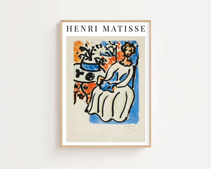 Henri Matisse - Marie - José en Robe Jaune Plakat - 21 x 29.7 cm (A4) - Nellastore