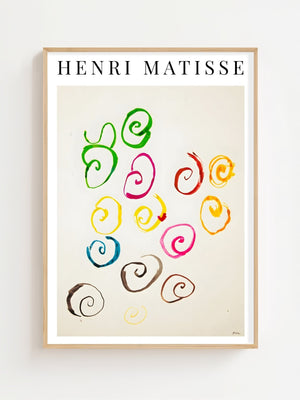 Henri Matisse - Motifs Circulaires Plakat - 21 x 29.7 cm (A4) - Nellastore