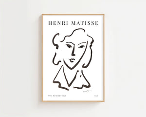 Henri Matisse - Tête de Femme Plakat - 21 x 29.7 cm (A4) - Nellastore