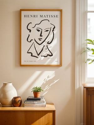Henri Matisse - Tête de Femme Plakat - 21 x 29.7 cm (A4) - Nellastore