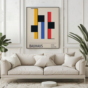 Hexagon Grid Bauhaus Plakat - 21 x 29.7 cm - Nellastore