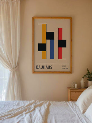 Hexagon Grid Bauhaus Plakat - 21 x 29.7 cm - Nellastore