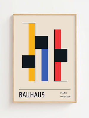 Hexagon Grid Bauhaus Plakat - 21 x 29.7 cm - Nellastore