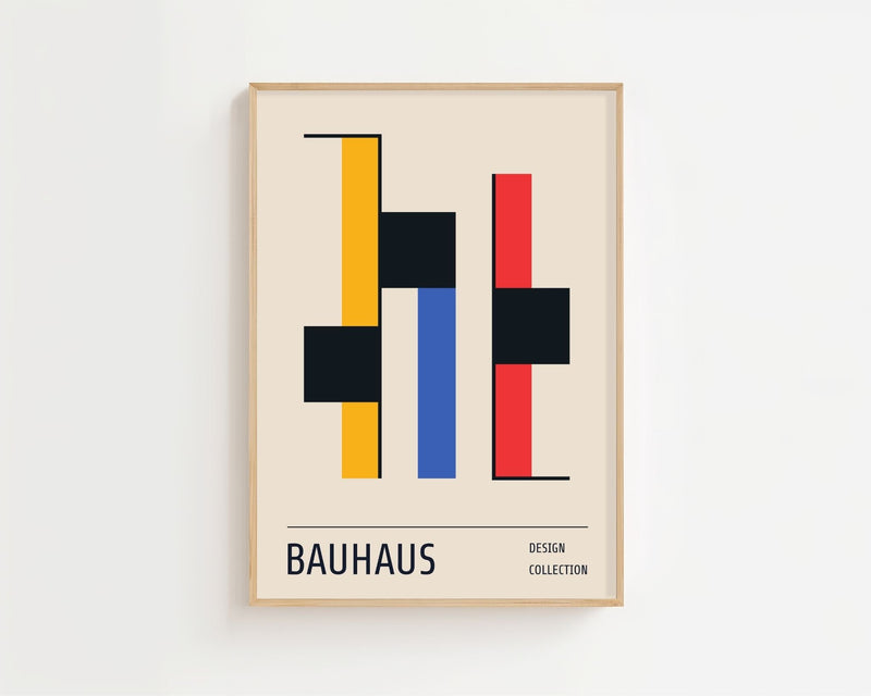 Hexagon Grid Bauhaus Plakat - 21 x 29.7 cm - Nellastore