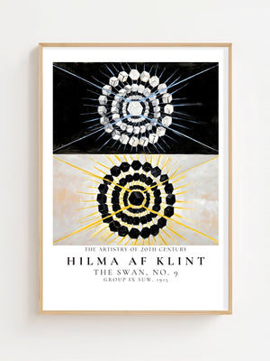 Hilma Af Klint - Black Circles Plakat - 21 x 29.7 cm (A4) - Nellastore
