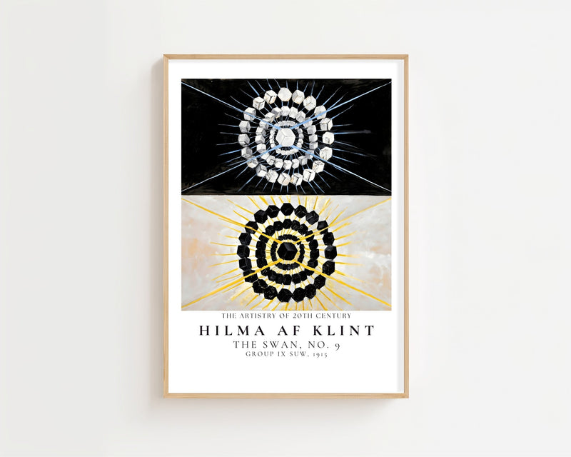 Hilma Af Klint - Black Circles Plakat - 21 x 29.7 cm (A4) - Nellastore