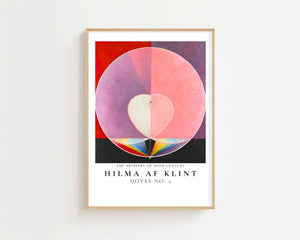 Hilma Af Klint - Doves No. 2 Plakat - 21 x 29.7 cm (A4) - Nellastore