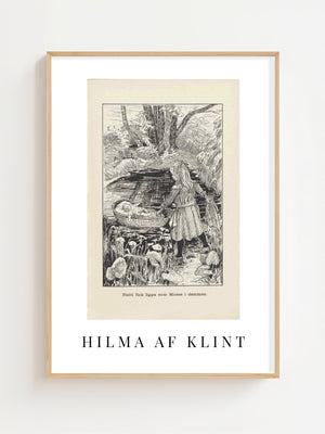 Hilma af Klint - Lille Lapp - Natti Illustration V Plakat - 21 x 29.7 cm (A4) - Nellastore