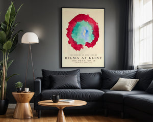 Hilma Af Klint - Red And Teal Circle Plakat - 21 x 29.7 cm (A4) - Nellastore